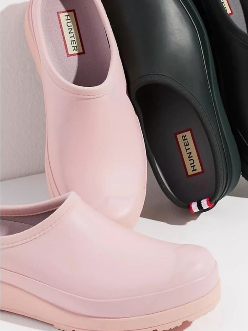 Hunter Gorpcore Streeywear Shiny Pink Slip-On waterproof Rain Clogs, UK 6 - Picture 4 of 13